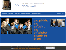 Tablet Screenshot of cjd-versmold.de